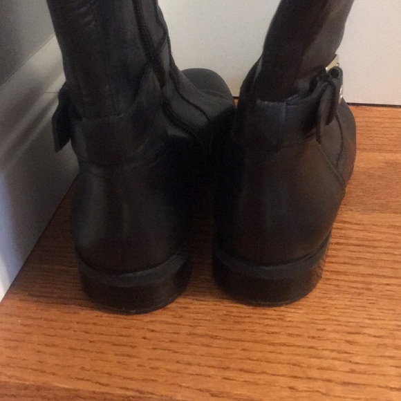 NINE WEST BLACK LEATHER KNEE HIGH BOOTS - Picture 7 of 8